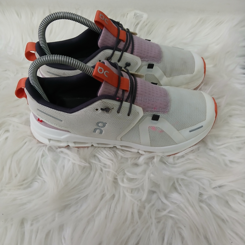 On Cloud Running Kids' White and Red Sneakers